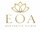 EOA Aesthetic Clinic logo featuring a gold lotus flower symbol with EOA text and clinic name below