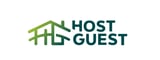 HostGuest logo featuring green house icon with text wordmark
